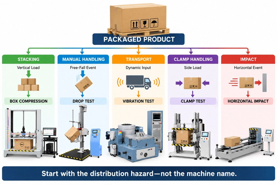 distribution hazard for packaging testing equipment